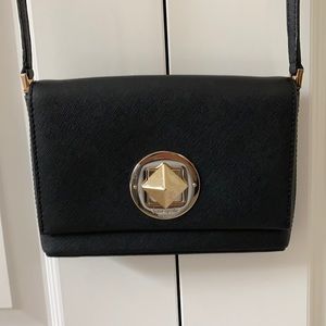 Black Kate Spade cocktail clutch
